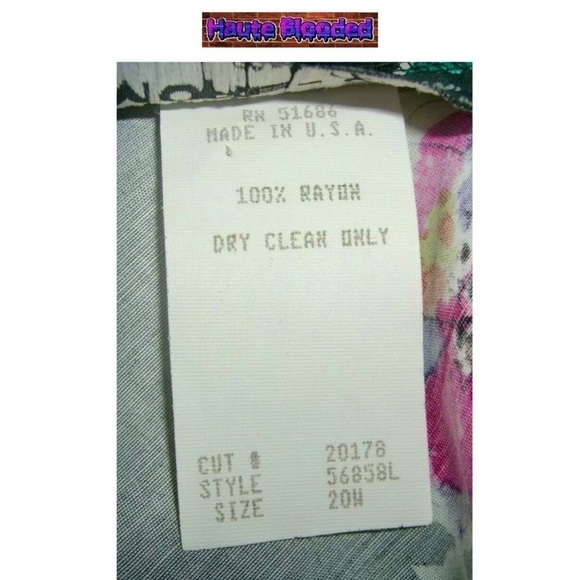 Vintage 90's More Jazz Floral Print Dress Button Down Duster Flower Plus Boho 20 - Picture 12 of 13